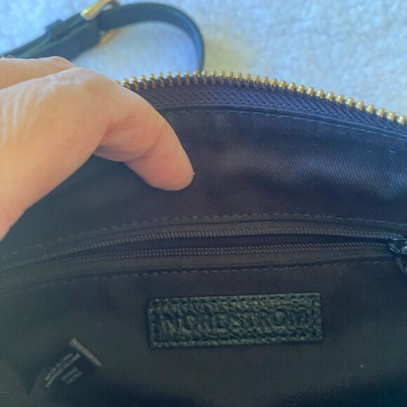 Nordstrom Black Leather Cross Body Purse - Picture 2 of 13